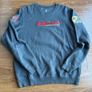 Custom made 49ers crewneck sweater with patches and MOM 1 on the back xl